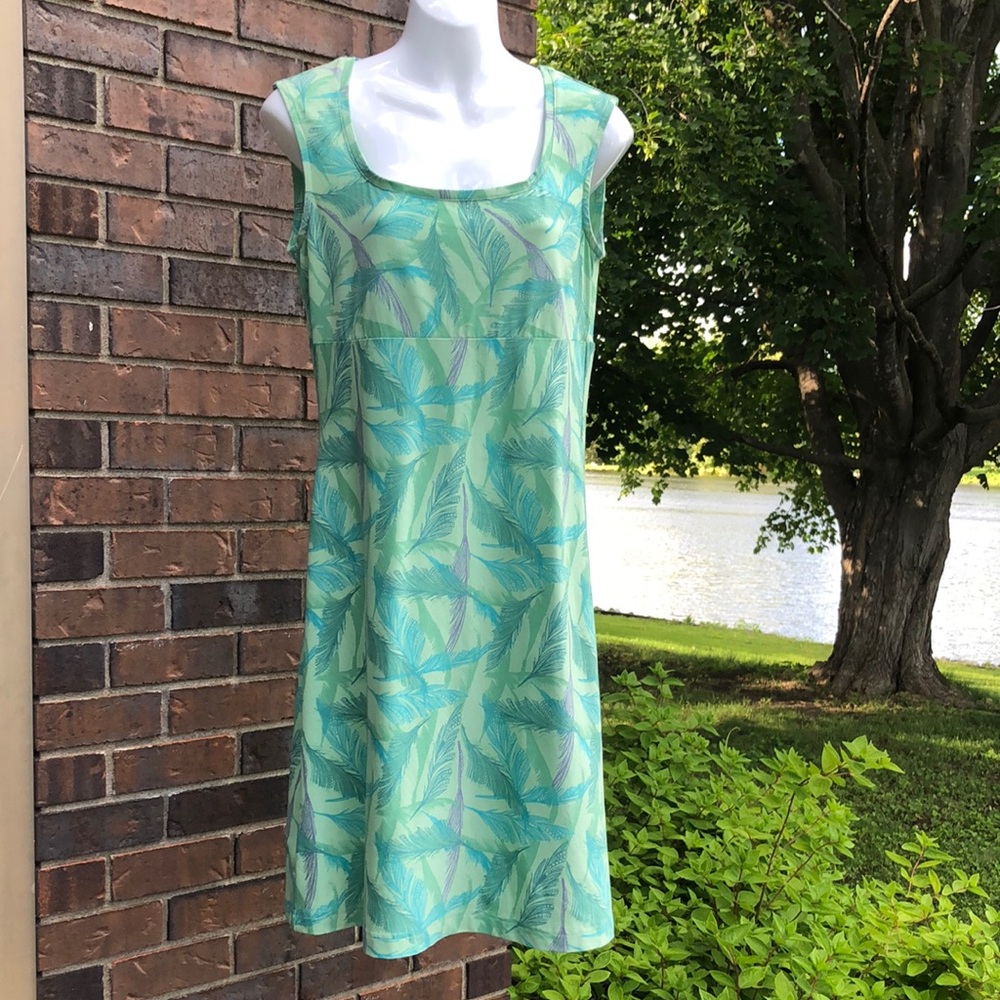 MEC Sleeveless A-Line Dress in Mint and Teal